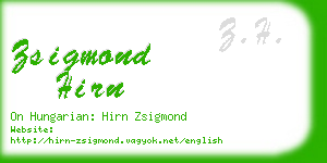zsigmond hirn business card
